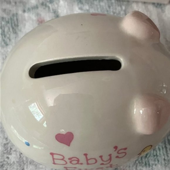 Set Russ Berrie & Co. Baby First Piggy Bank & My First Birthday Frame - Picture 4 of 11